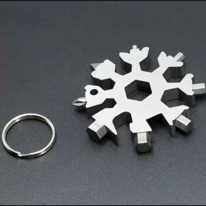 18 In 1 Snowflake Multi Tool Stainless Steel Pocket Wrench Outdoor EDC Gadget 5