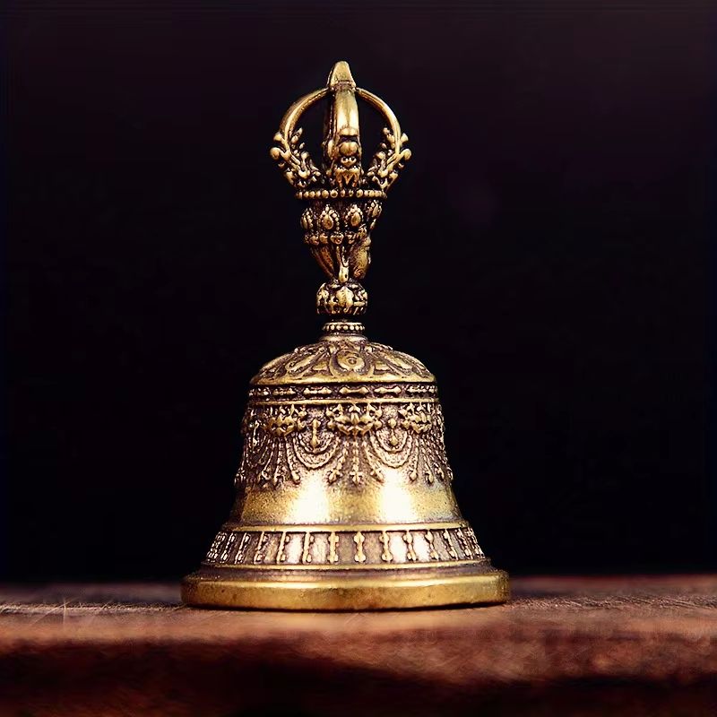 Antique Tibetan Brass Drop Bell Keychain And Wind Bell Ornament 6