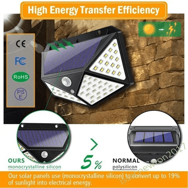 SolarGuard 100 LED Motion Sensor Outdoor Wall Light 2