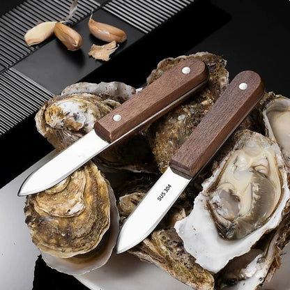 Stainless Steel Oyster Knife With Wooden Handle 1