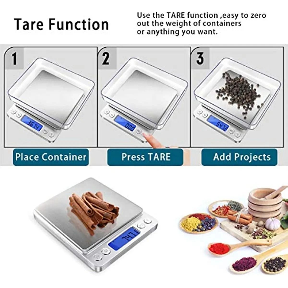 Digital Kitchen Scale 500g 001g Small Jewelry Scale With LCD And Tare 2