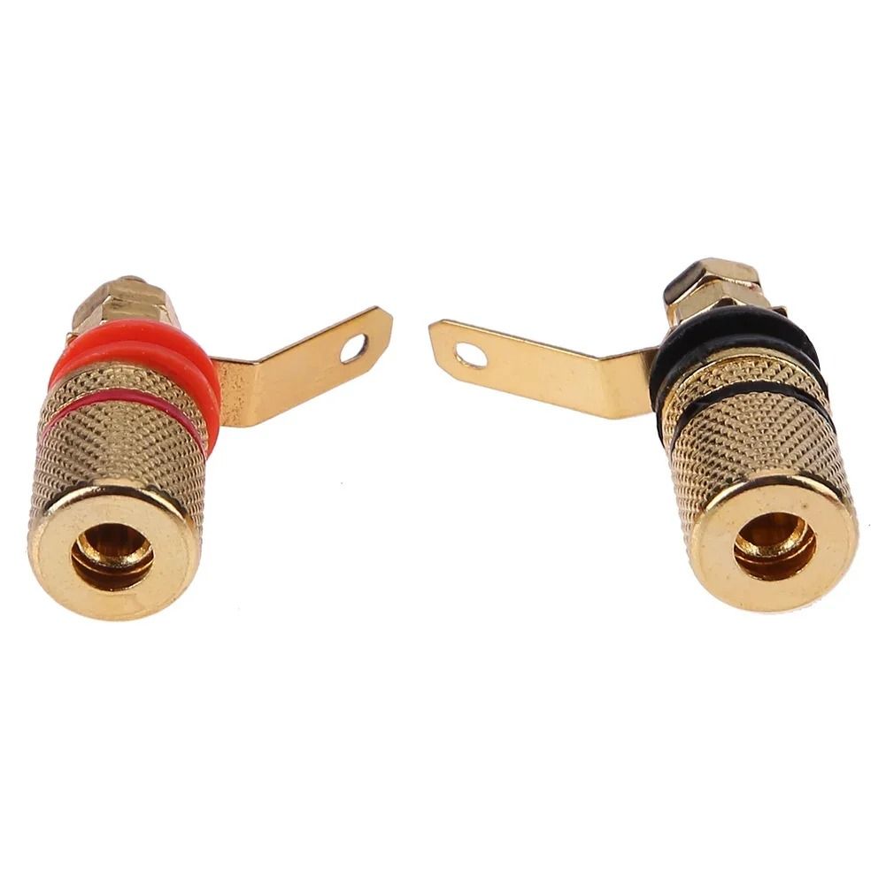 Gold Plated Amplifier Speaker Terminal Binding Post Set For 4mm Banana Plugs 2