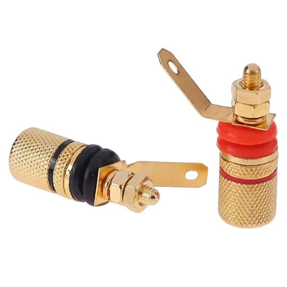 Gold Plated Amplifier Speaker Terminal Binding Post Set For 4mm Banana Plugs 3