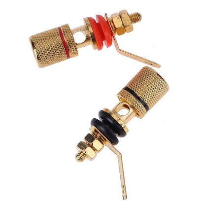 Gold Plated Amplifier Speaker Terminal Binding Post Set For 4mm Banana Plugs 5