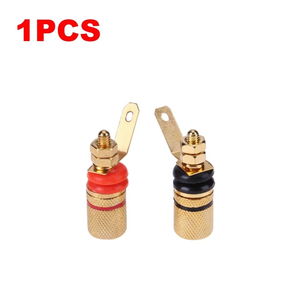 Gold Plated Amplifier Speaker Terminal Binding Post Set For 4mm Banana Plugs 7
