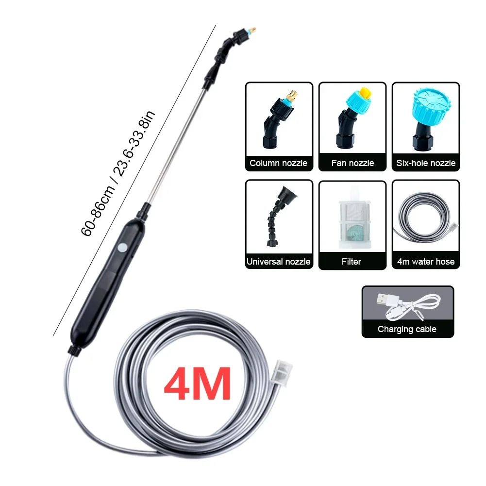 5L Electric Sprayer Automatic USB Rechargeable Garden Sprayer With Adjustable Nozzles 11