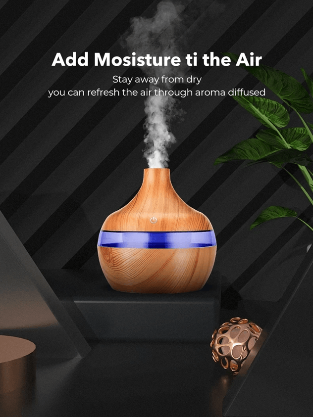 AromaMist Wood Grain Ultrasonic Humidifier 2