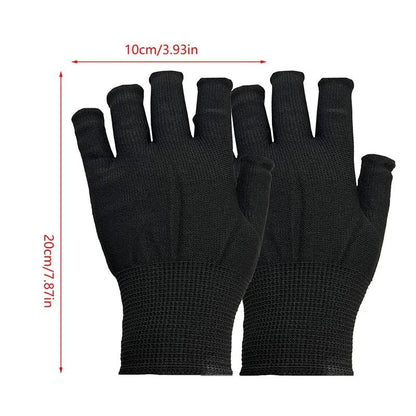 Anti UV Black Thin Nail Gloves For Gel Protection And Manicure Use 5
