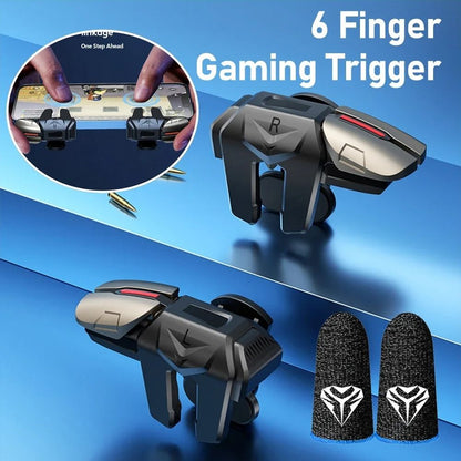G21 Mobile Phone Game Trigger 6 Finger Aim Shooting Gamepad Joystick Controller