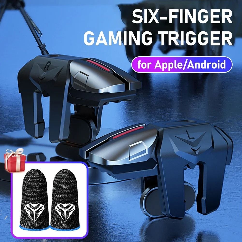 G21 Mobile Phone Game Trigger 6 Finger Aim Shooting Gamepad Joystick Controller 2