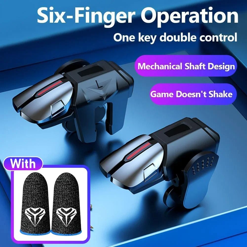 G21 Mobile Phone Game Trigger 6 Finger Aim Shooting Gamepad Joystick Controller 7