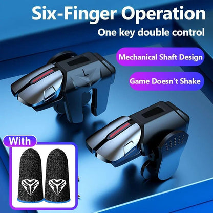G21 Mobile Phone Game Trigger 6 Finger Aim Shooting Gamepad Joystick Controller 7