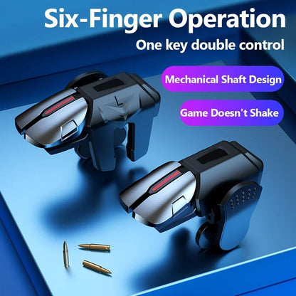 G21 Mobile Phone Game Trigger 6 Finger Aim Shooting Gamepad Joystick Controller 8