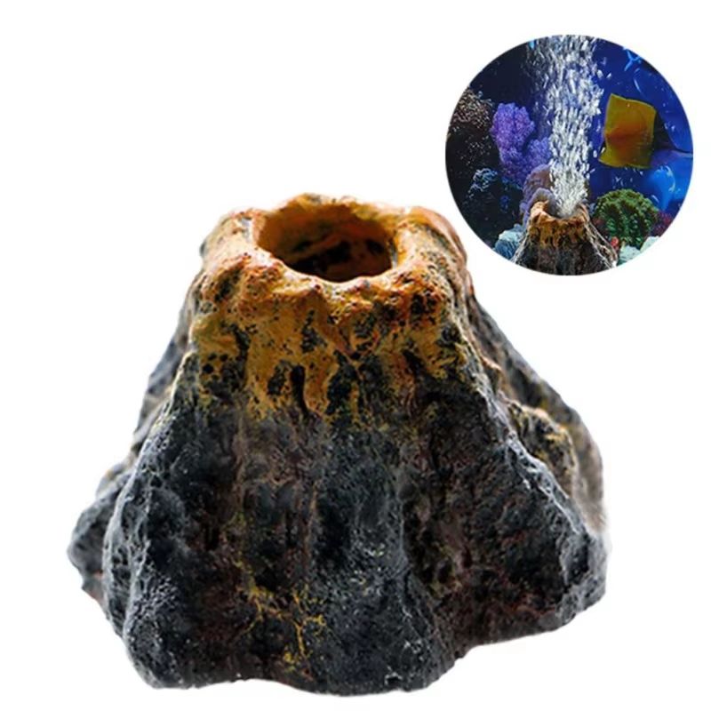 Aquarium Volcano Bubble Stone Air Pump Fish Tank Decoration