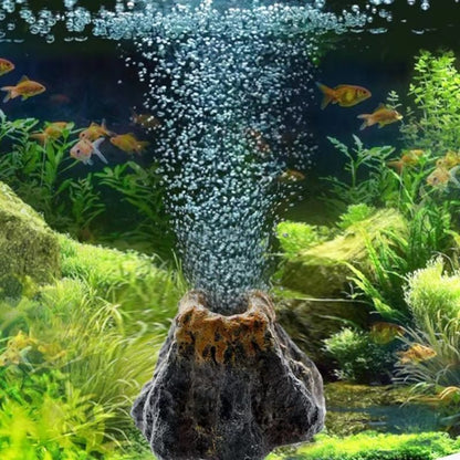 Aquarium Volcano Bubble Stone Air Pump Fish Tank Decoration 4