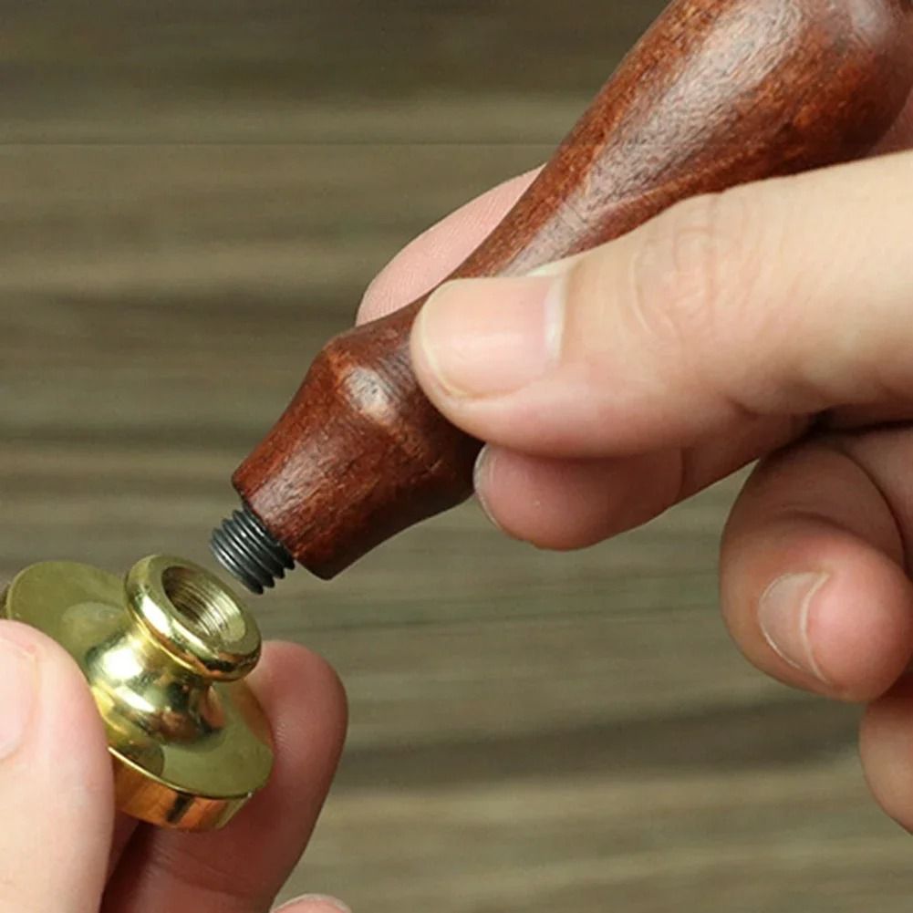 Rosewood Lacquer Handle Solid Wood Wax Seal Stamp Handle For Invitations And Crafting 3