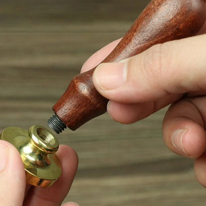 Rosewood Lacquer Handle Solid Wood Wax Seal Stamp Handle For Invitations And Crafting 3