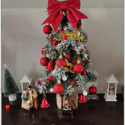 Mini Merry Christmas Tree 20cm Desk Bedroom Decoration 5