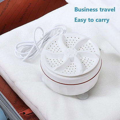 USB Travel Washer Turbine Machine Ultrasonic Bubble Mini Washer for Socks Underwear and Dishes