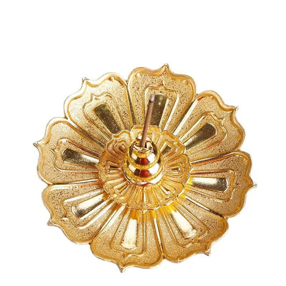 Lotus Incense Burner Metal Holder For Sticks And Cones 8