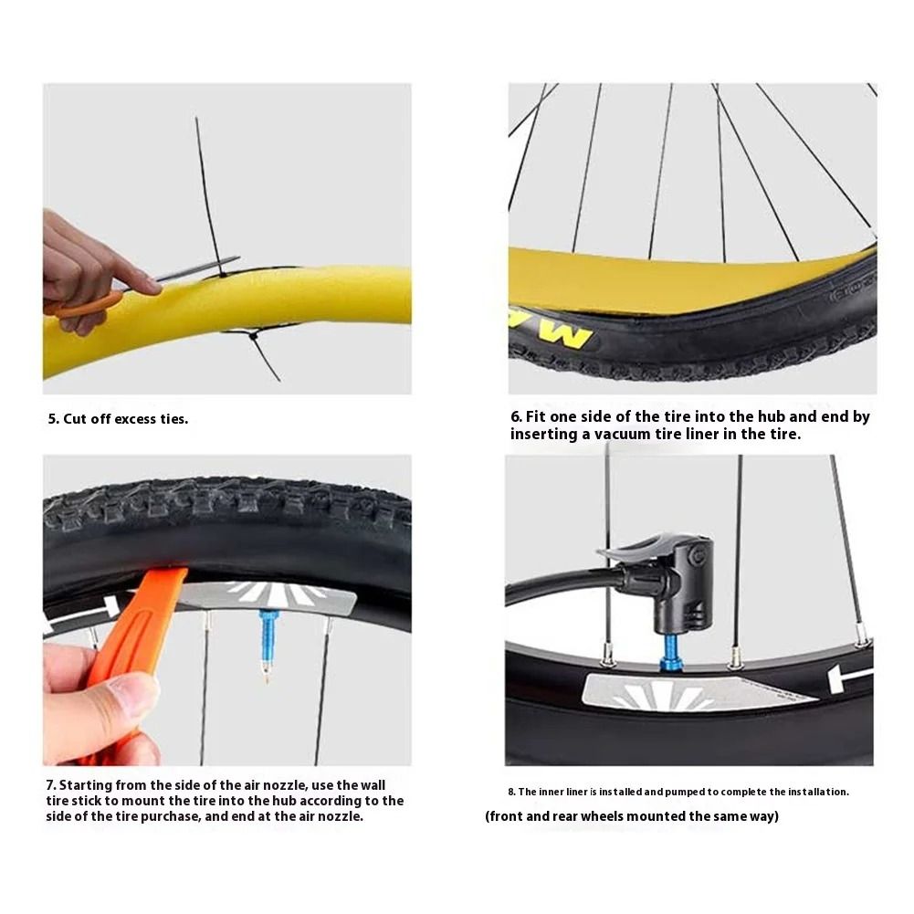 Bicycle Tire Inserts Puncture Protection Sponge Liner For Tubeless Tires Outdoor Cycling 5