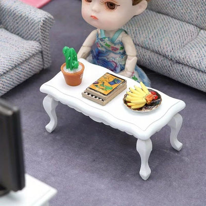 Mini Dollhouse Coffee Table Furniture Decor 1