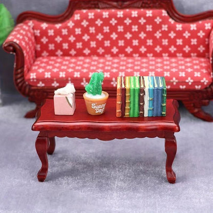 Mini Dollhouse Coffee Table Furniture Decor 4