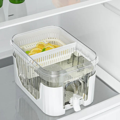 5L Refrigerator Juice Pitcher With Faucet And Bracket  Cold Water And Beverage Dispenser 1