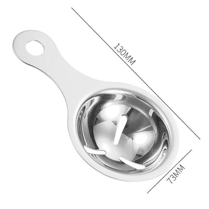 Stainless Steel Egg White Separator  Ergonomic Yolk Filter Funnel Spoon Tool 7