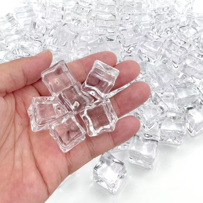 Reusable Acrylic Fake Ice Cubes For Photography And Decoration