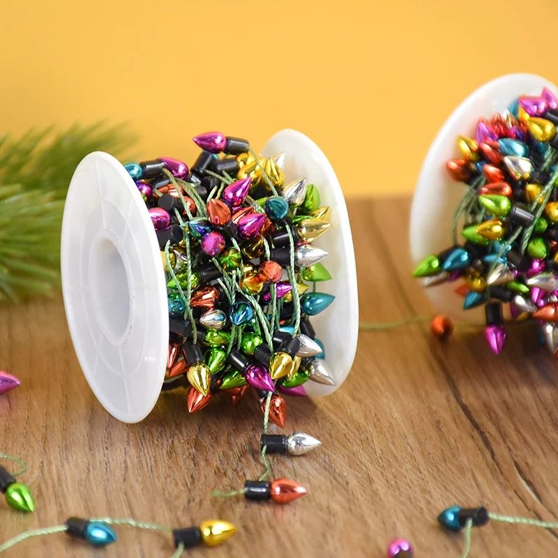 Colorful Mini Bulb String Garland – 5M Decorative Craft Rope (Not LED)