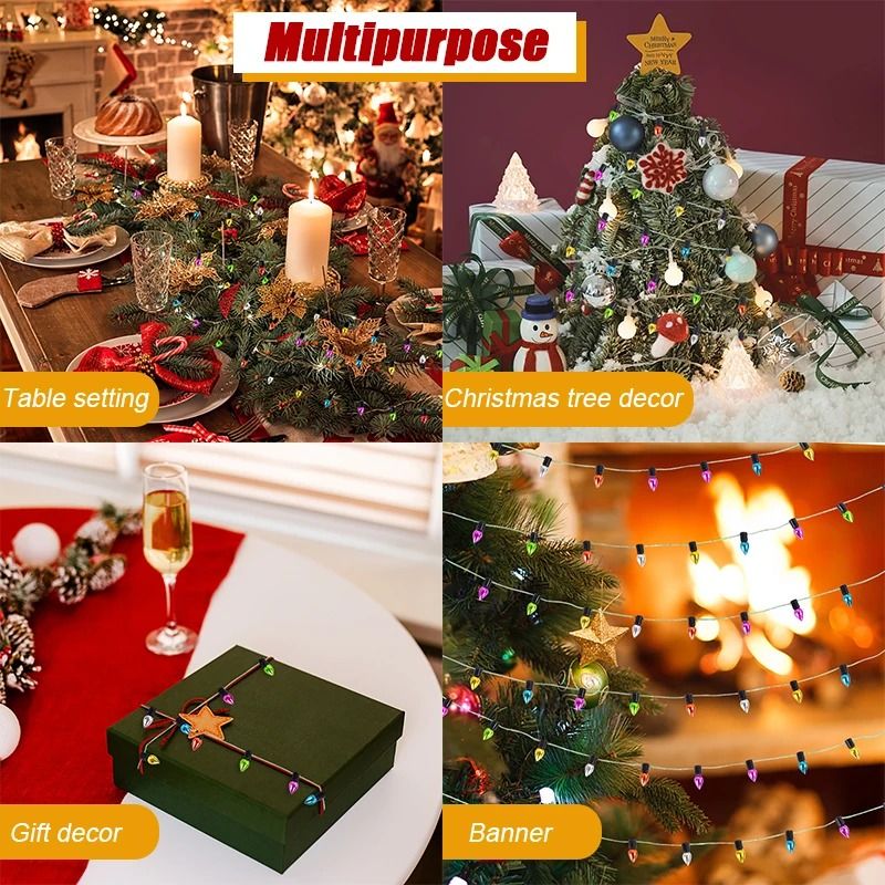 Colorful Mini Bulb String Garland  5M Decorative Craft Rope Not LED 3
