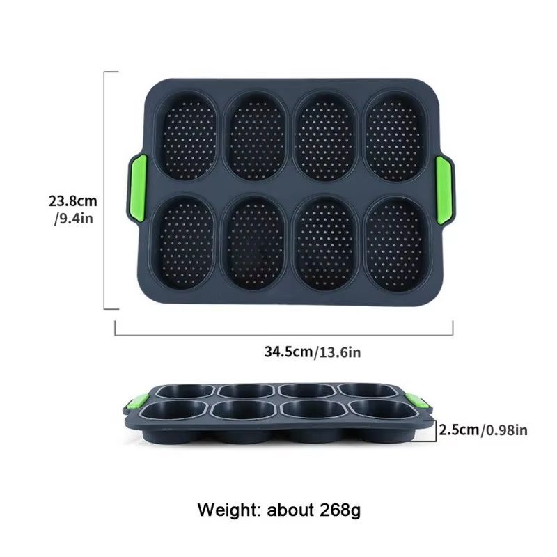 Silicone Mini Baguette Baking Tray Non Stick Bread Mold 5