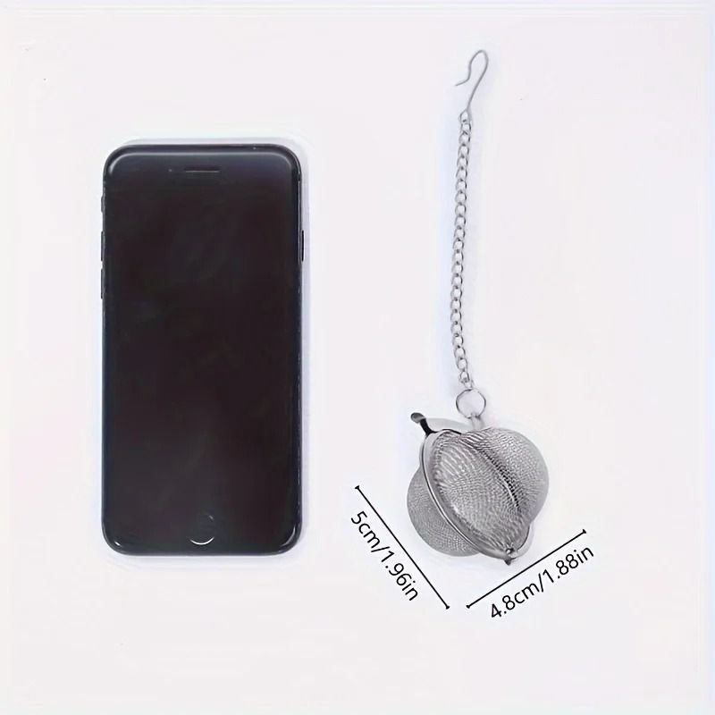 304 Stainless Steel Flavor Filter Ball With Extension Chain Hook 5