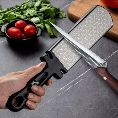 5-in-1 Diamond Knife Sharpener with 400/1000 Grit Plates