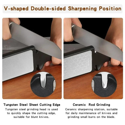 5in1 Diamond Knife Sharpener With 4001000 Grit Plates 2