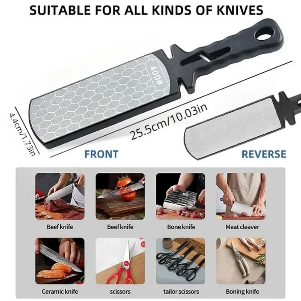 5in1 Diamond Knife Sharpener With 4001000 Grit Plates 5