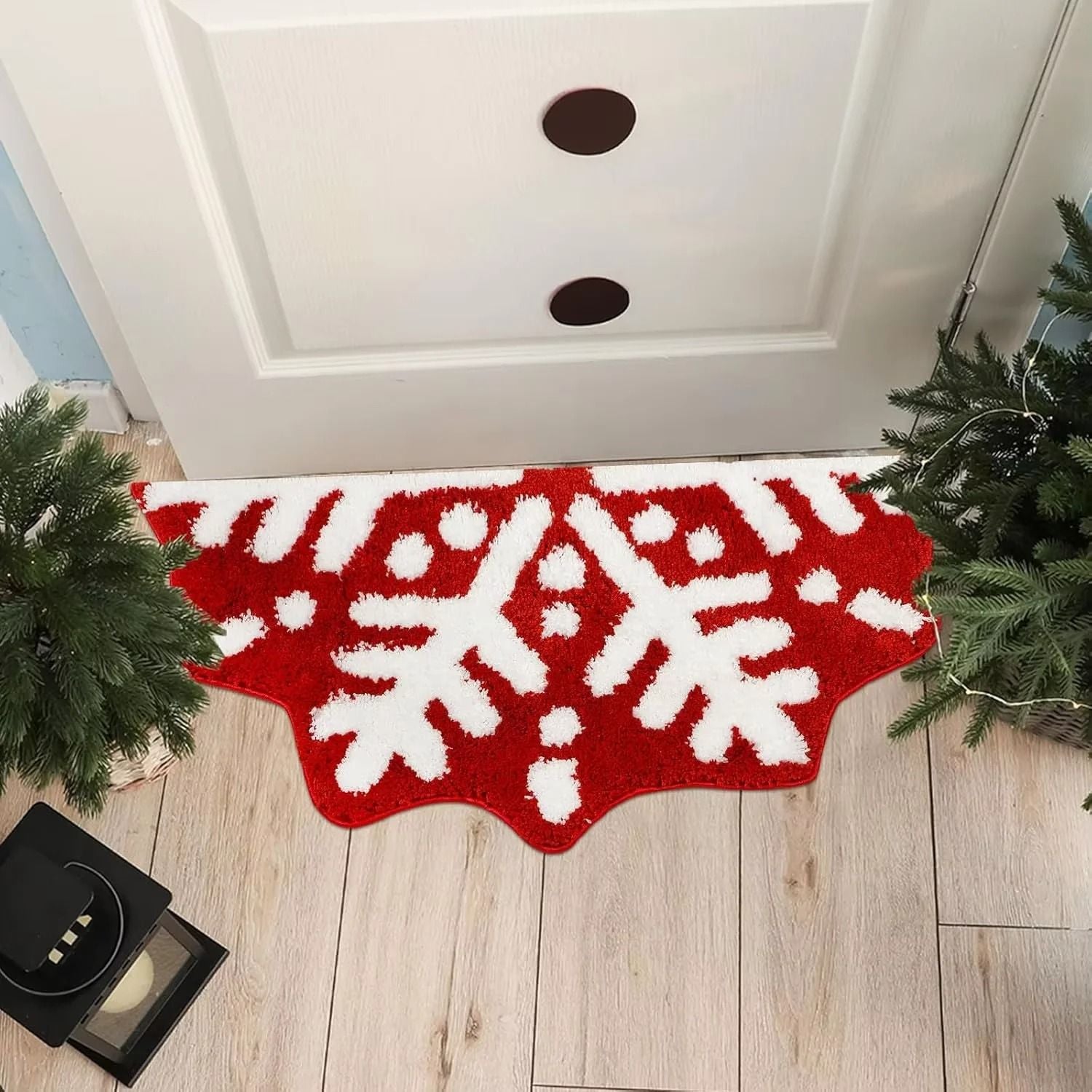 Christmas Imitation Cashmere Carpet Soft Non Slip Winter Bedroom Bathroom Foot Mat Home Decor Welco 7