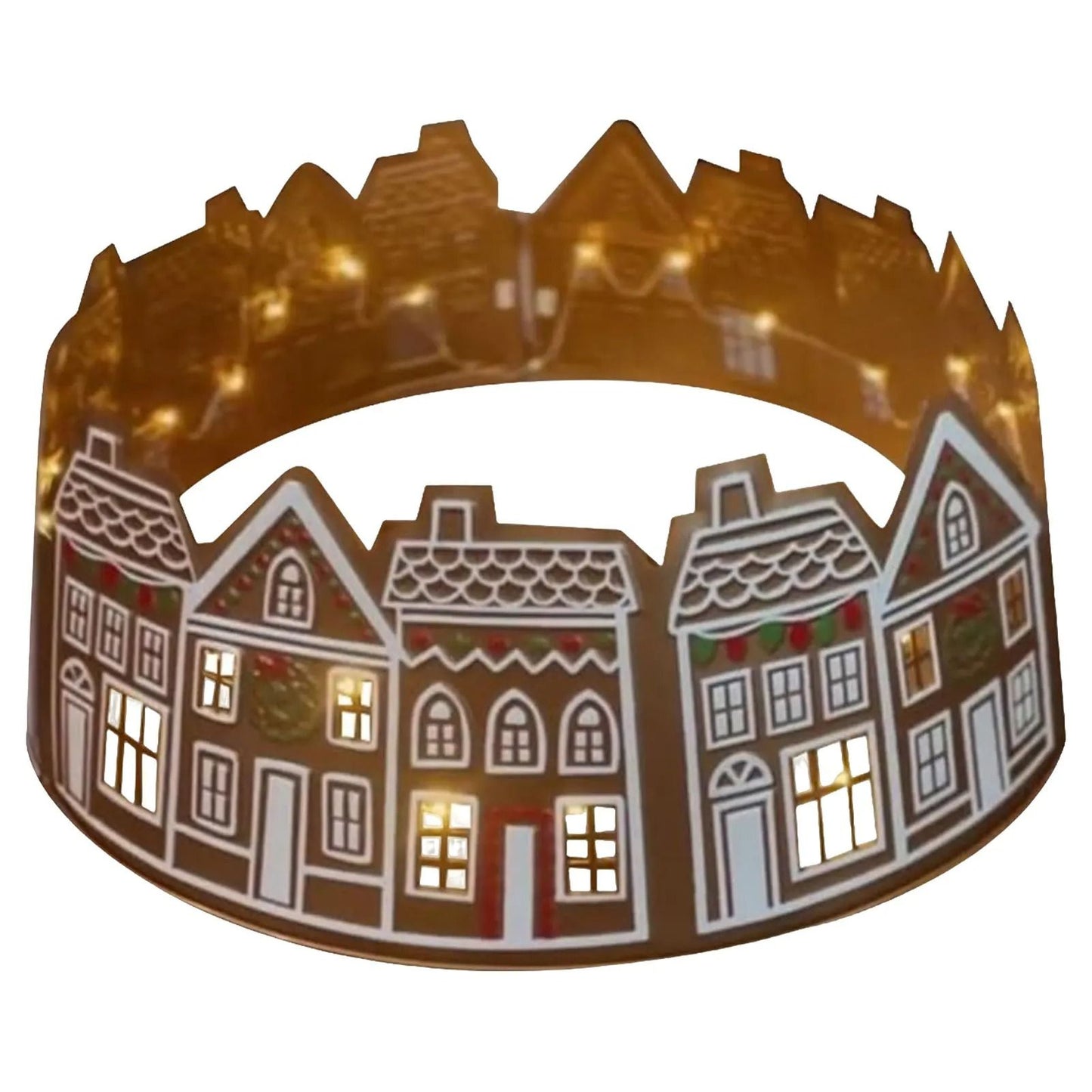 26 And 28 Inch LED Christmas Tree Collar PVC Tree Skirt Base Stand Holiday Decoration 5
