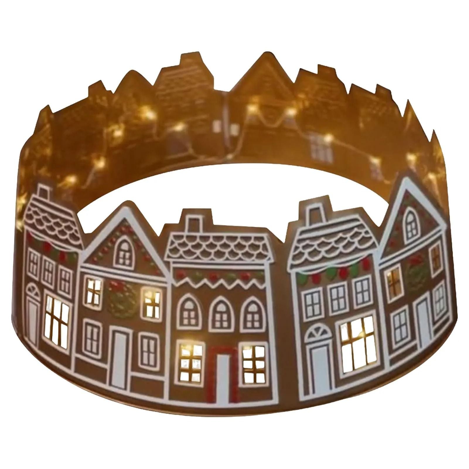 26 And 28 Inch LED Christmas Tree Collar PVC Tree Skirt Base Stand Holiday Decoration 8
