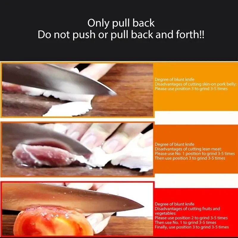 Kitchen 4 Segment Knife Sharpener Portable Non Slip Base Knife Sharpening Tool 3