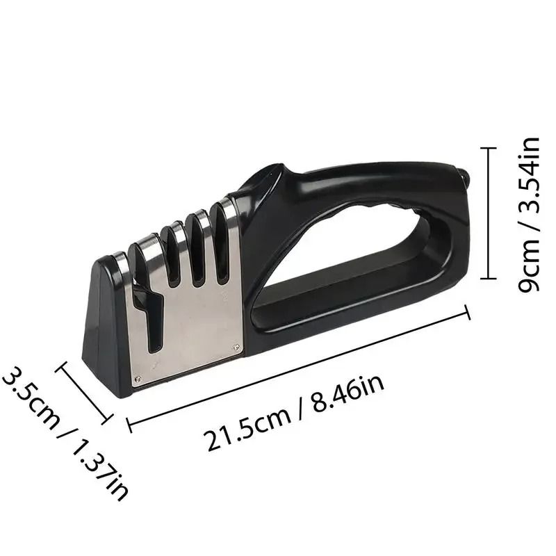 Kitchen 4 Segment Knife Sharpener Portable Non Slip Base Knife Sharpening Tool 4