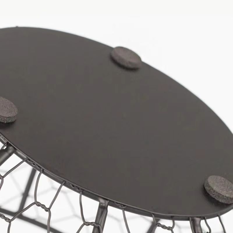 Kitchen Metal Wire Egg Basket With Farm Chicken Cover 2