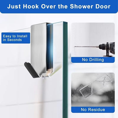 Shower Door Hooks Easy Install Door Mount Hangers 4