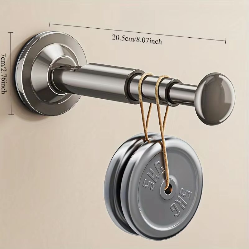 NoDrill Suction Cup Hanger Storage Rack Adjustable Length 2