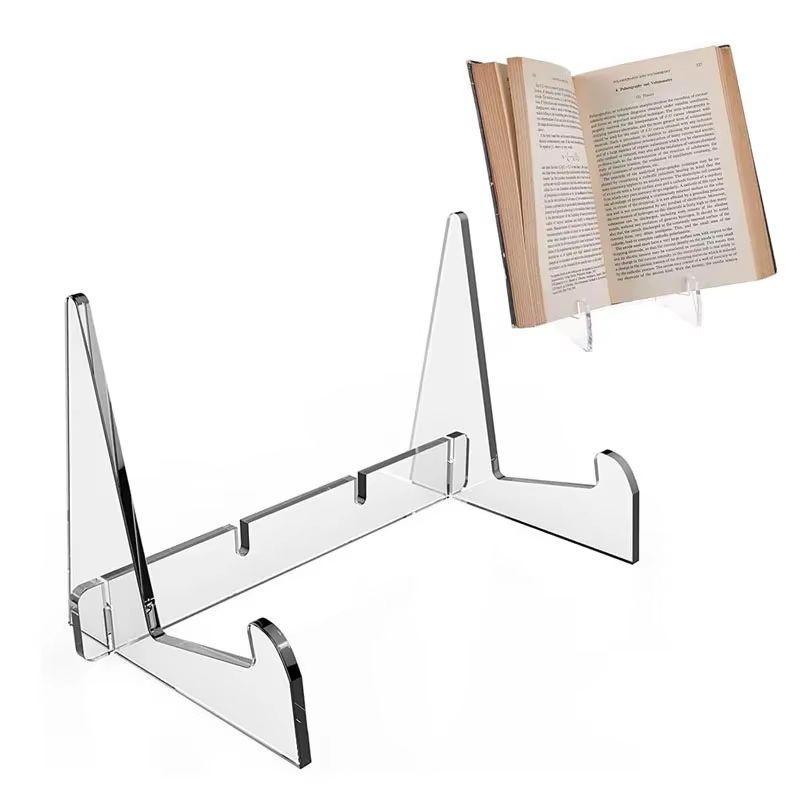 Acrylic Transparent Book Display Stand Vertical Picture Frame Bracket