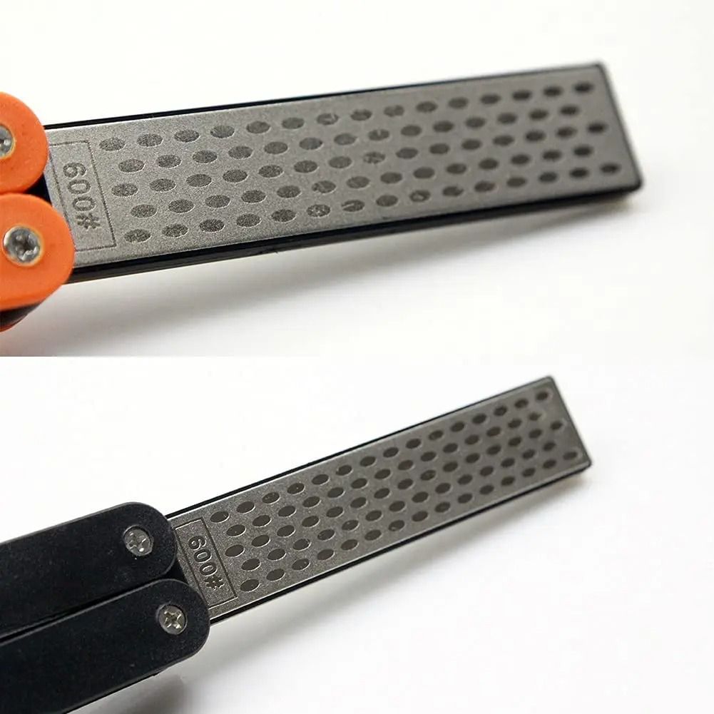 Double Sided Folded Pocket Knife Sharpener Diamond Sharpening Stone 400 Grit 2