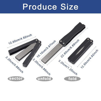 Double Sided Folded Pocket Knife Sharpener Diamond Sharpening Stone 400 Grit 5