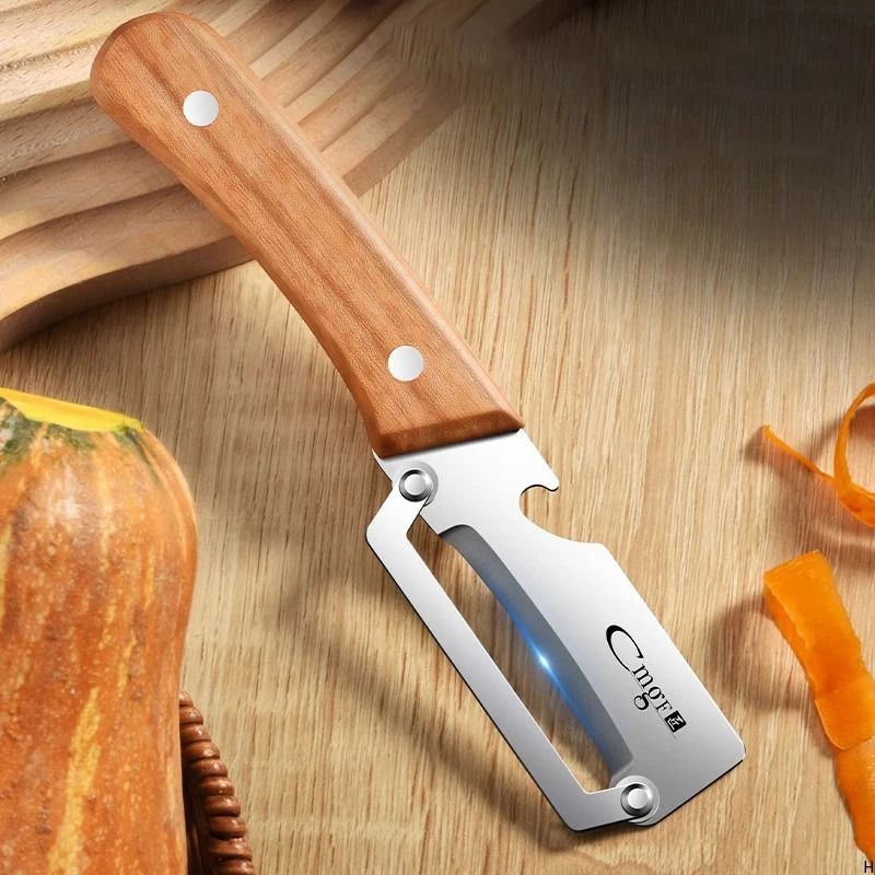 Stainless Steel Peeler with Wooden Handle for Fruits and Vegetables