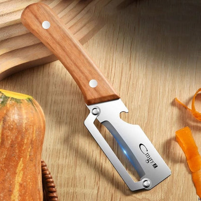 Stainless Steel Peeler with Wooden Handle for Fruits and Vegetables